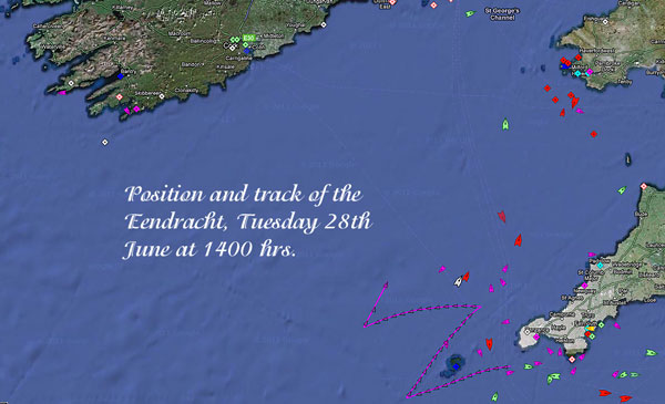 28th July track of Eendracht