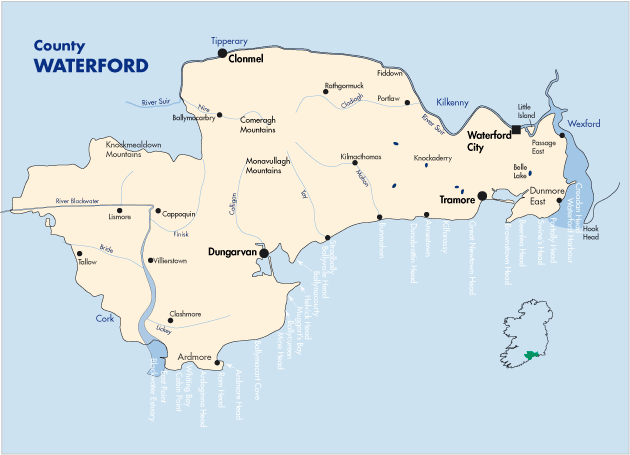 Map of Waterford